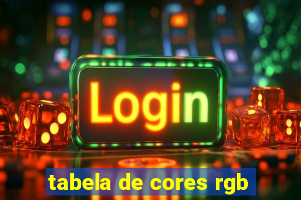 tabela de cores rgb